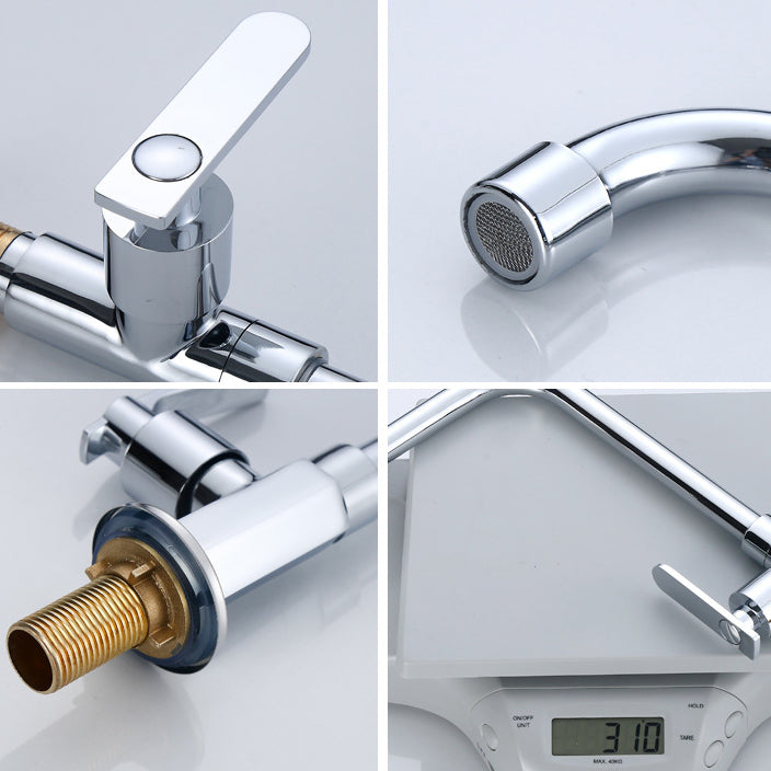 Contemporary Single Handle Kitchen Faucet Pull down 1-Hold Bar Faucet