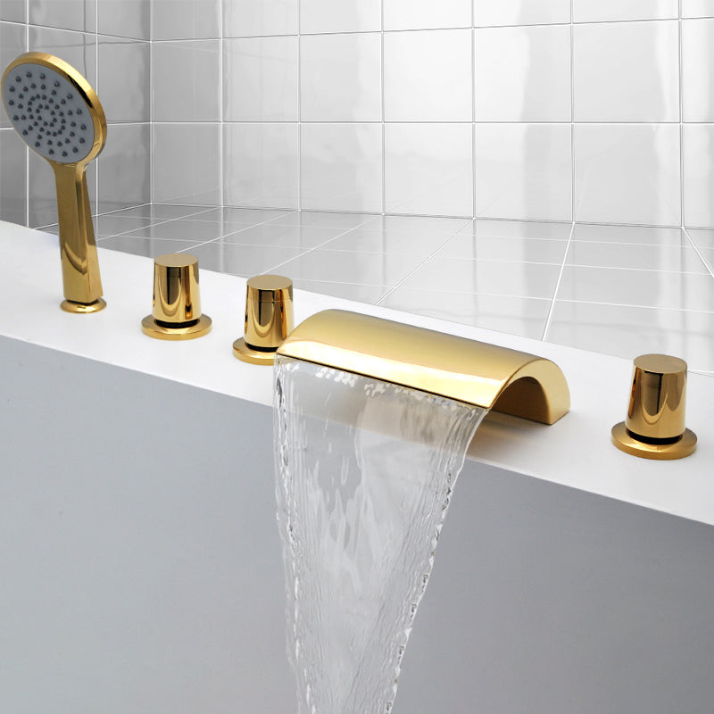 Contemporary Bath Faucet Trim Metal Deck Mounted Bath Faucet Trim
