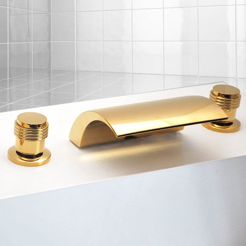 Contemporary Bath Faucet Trim Metal Deck Mounted Bath Faucet Trim