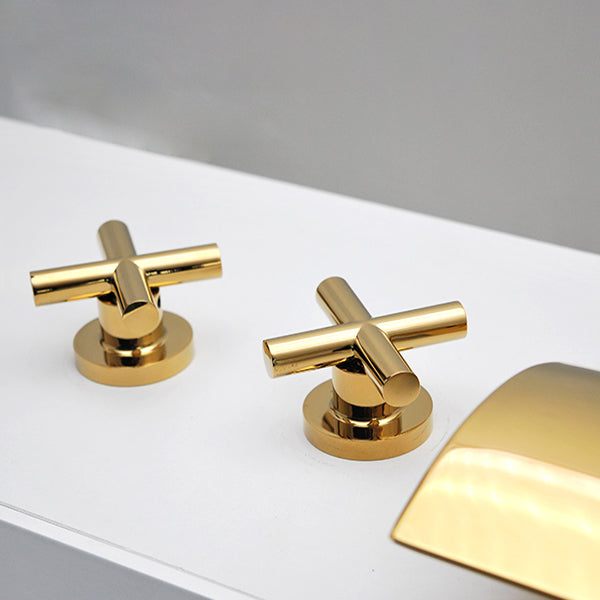 Contemporary Bath Faucet Trim Metal Deck Mounted Bath Faucet Trim