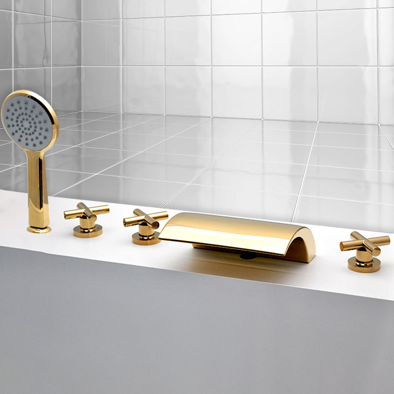Contemporary Bath Faucet Trim Metal Deck Mounted Bath Faucet Trim