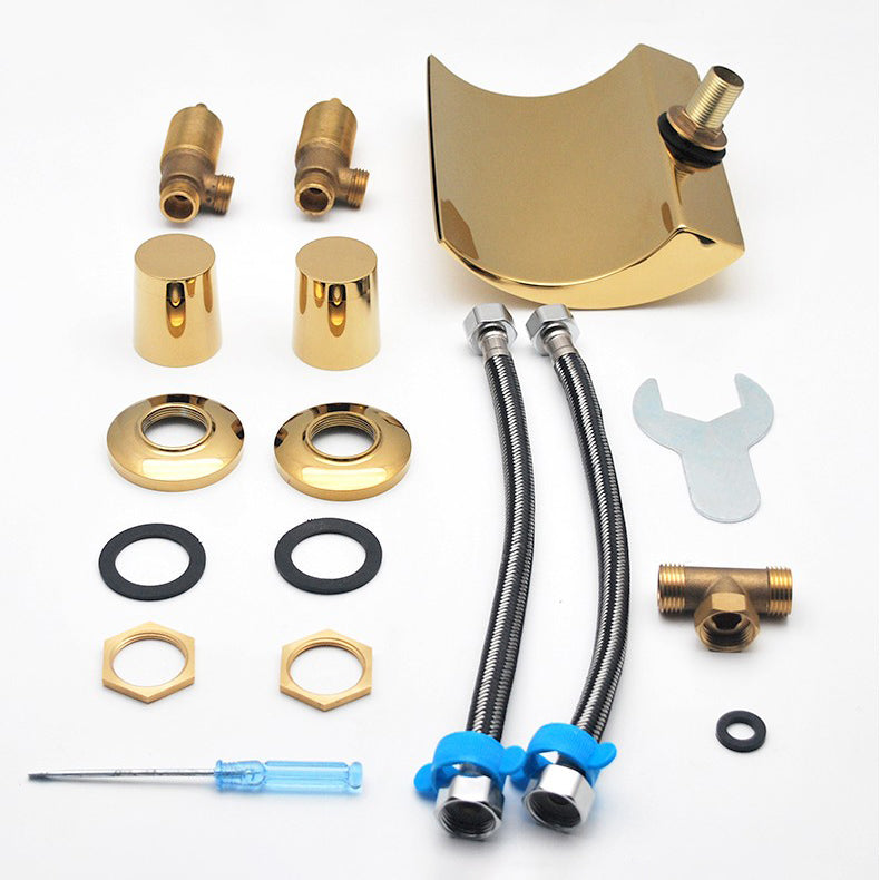 Contemporary Bath Faucet Trim Metal Deck Mounted Bath Faucet Trim