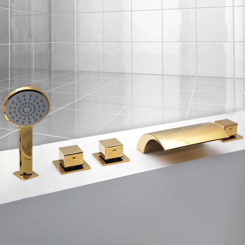 Contemporary Bath Faucet Trim Metal Deck Mounted Bath Faucet Trim