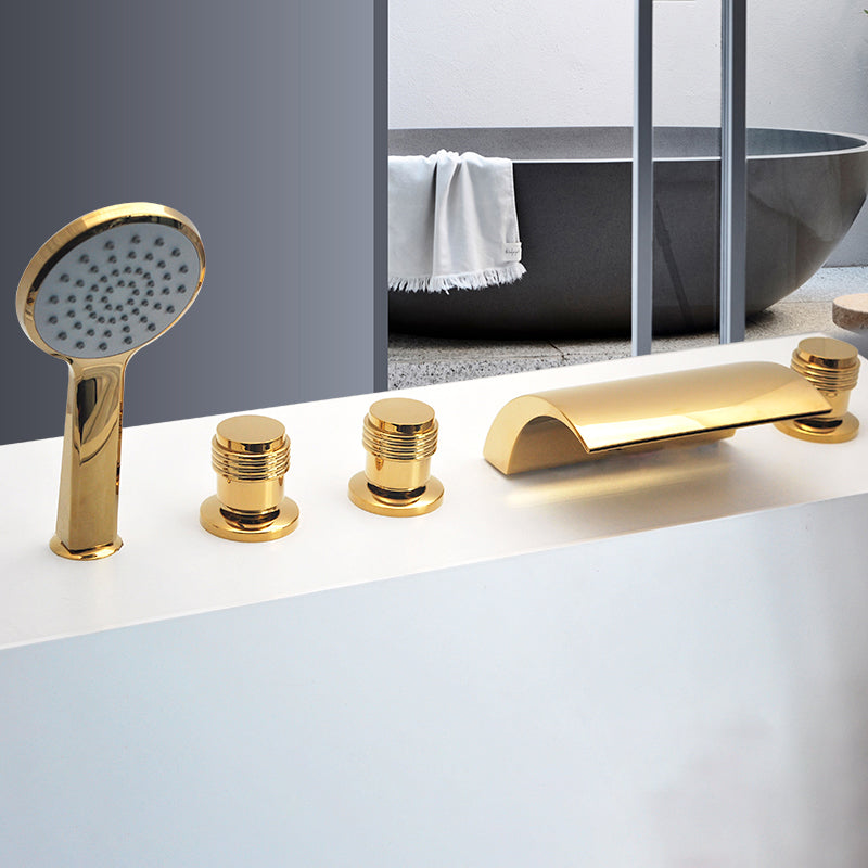 Contemporary Bath Faucet Trim Metal Deck Mounted Bath Faucet Trim