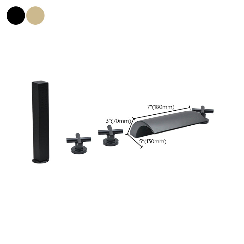 Contemporary Bath Faucet Trim Metal Deck Mounted Bath Faucet Trim