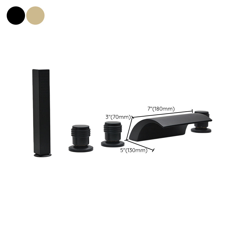 Contemporary Bath Faucet Trim Metal Deck Mounted Bath Faucet Trim