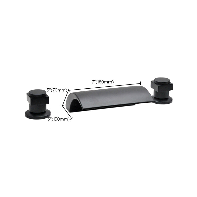 Contemporary Bath Faucet Trim Metal Deck Mounted Bath Faucet Trim