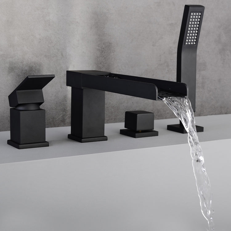 Deck Mounted Bathroom Faucet Modern Style Copper Bathroom Faucet