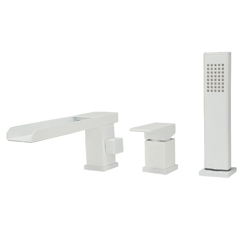Deck Mounted Bathroom Faucet Modern Style Copper Bathroom Faucet