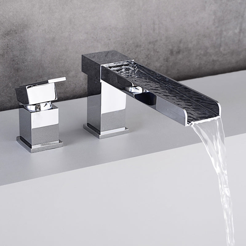 Deck Mounted Bathroom Faucet Modern Style Copper Bathroom Faucet