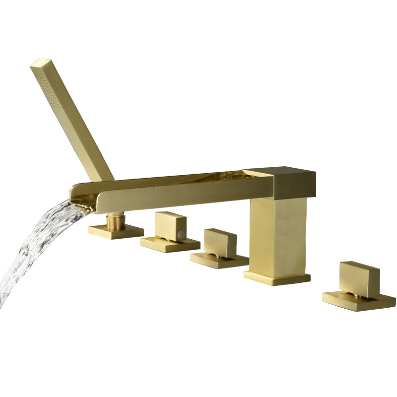 Deck Mounted Bathroom Faucet Modern Style Copper Bathroom Faucet