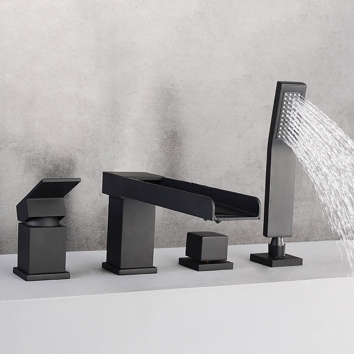 Deck Mounted Bathroom Faucet Modern Style Copper Bathroom Faucet