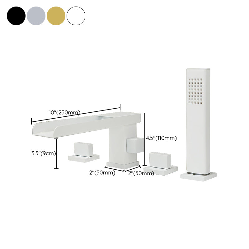 Deck Mounted Bathroom Faucet Modern Style Copper Bathroom Faucet