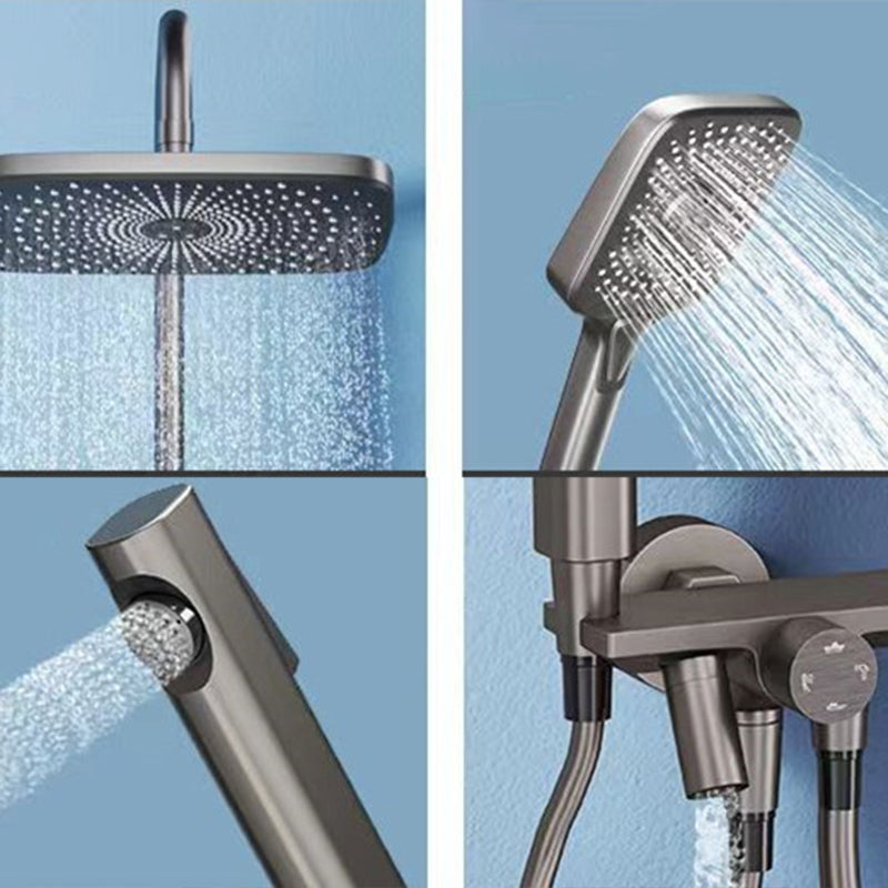 Modern Wall Mounted Shower System Dual Shower Head Shower Set