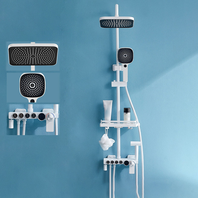 Arm Shower Faucet Wall Mounted Shower Metal Shower System with Slide Bar