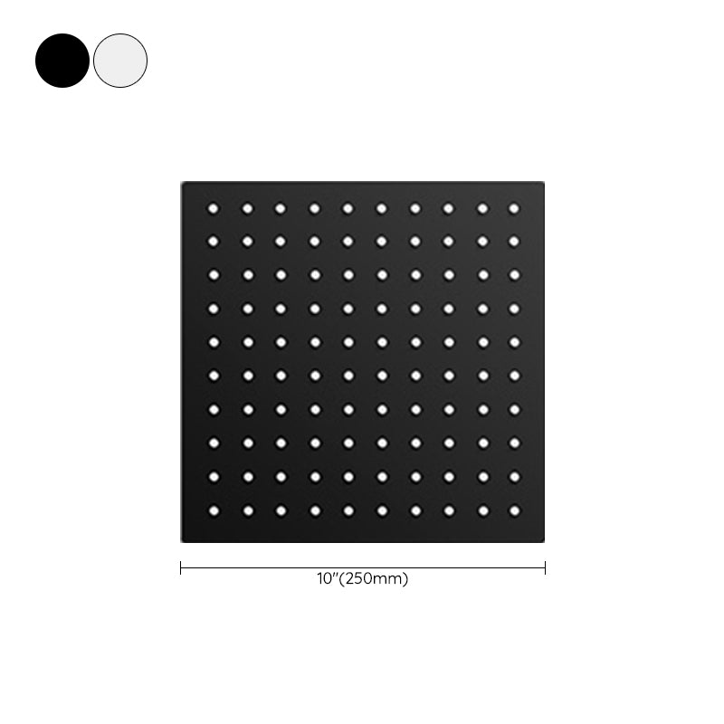 Black Round Fixed Shower Head Modern Style Wall-Mount Showerhead