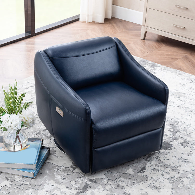 Leather Electric Standard Recliner Contemporary Style Living Room Single Recliner
