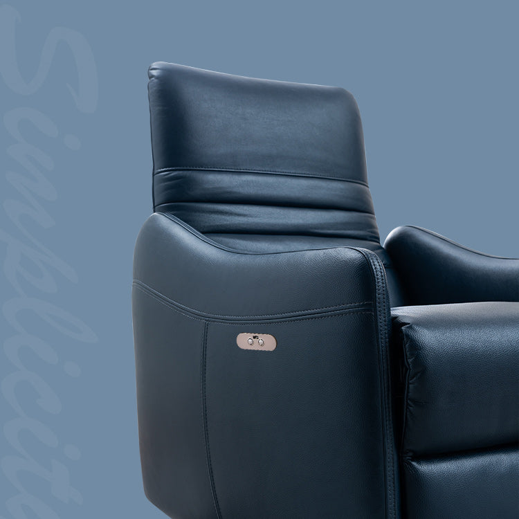Leather Electric Standard Recliner Contemporary Style Living Room Single Recliner