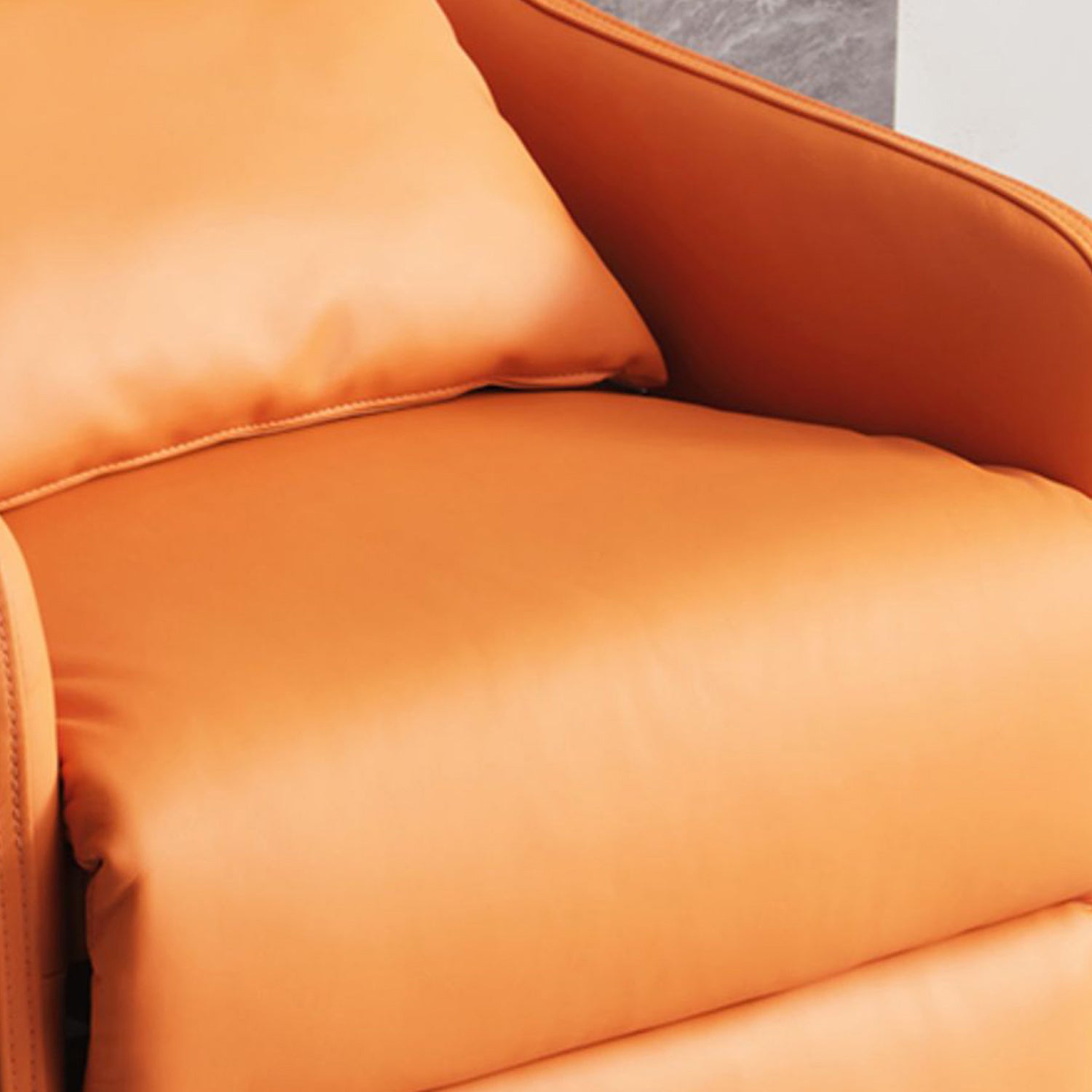 Leather Electric Standard Recliner Contemporary Style Living Room Single Recliner
