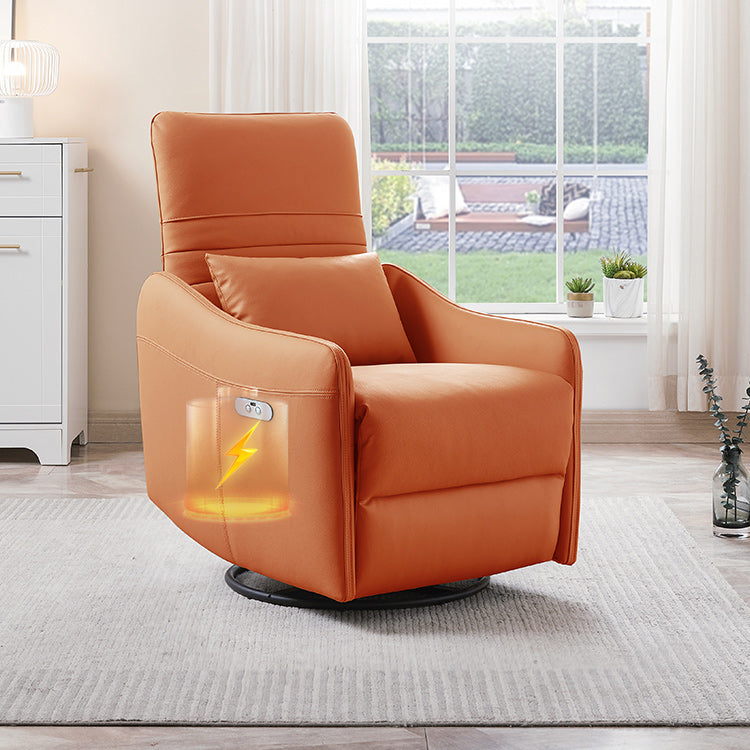 Leather Electric Standard Recliner Contemporary Style Living Room Single Recliner