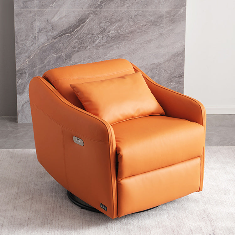 Leather Electric Standard Recliner Contemporary Style Living Room Single Recliner