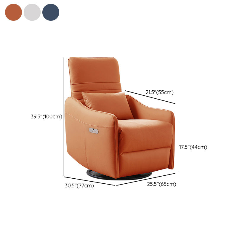 Leather Electric Standard Recliner Contemporary Style Living Room Single Recliner