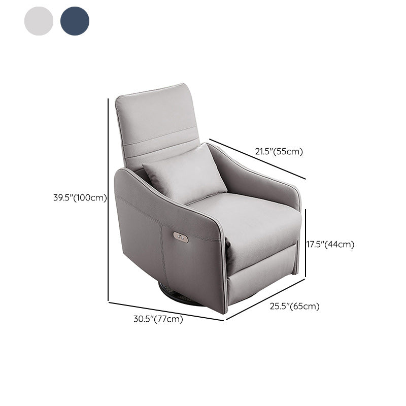 Leather Electric Standard Recliner Contemporary Style Living Room Single Recliner
