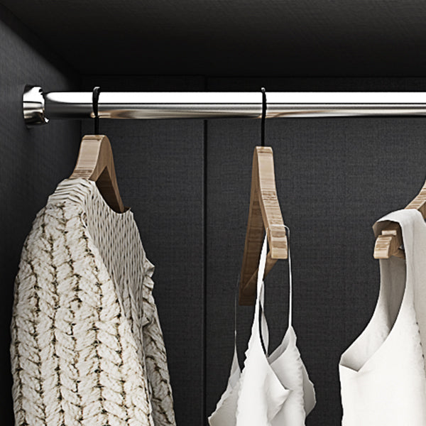 Modern Style Glass Wardrobe Black Colour Wardrobe Closet with Sliding Door