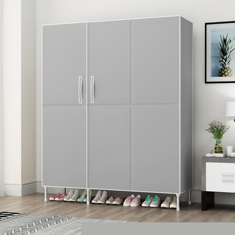 Contemporary Metal Wardrobe for Home Matte Finish Cabinet with Legs