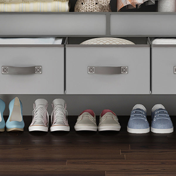 Contemporary Metal Wardrobe for Home Matte Finish Cabinet with Legs