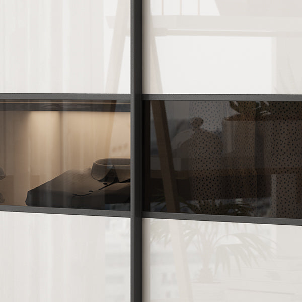 White Colour Wooden Wardrobe Cloth Rod Included Wardrobe Closet with Shelves