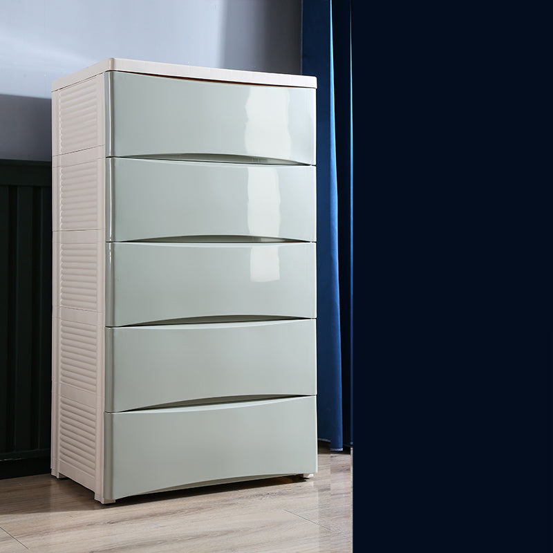 Plastic Polished Finish Storage Cabinet Contemporary Cabinet with Drawers