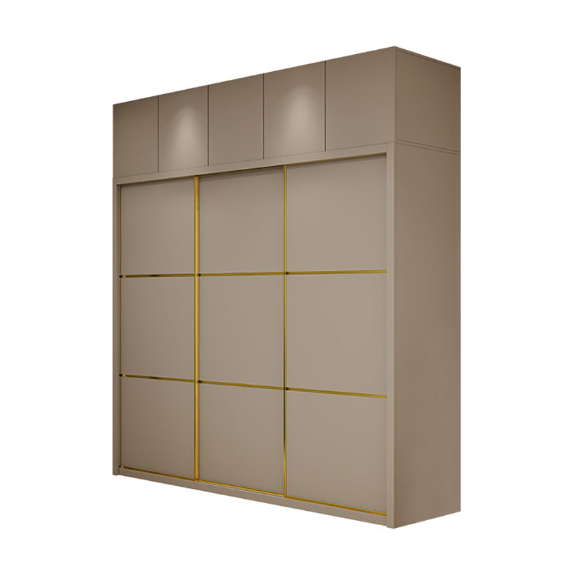 Contemporary Style Wardrobe Wooden Bedroom Wardrobe Closet with Clothes Rail