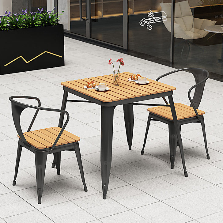Industrial Style 1/3/5/7 Pieces Metal Dining Set Reclaimed Wood Dining Table Set