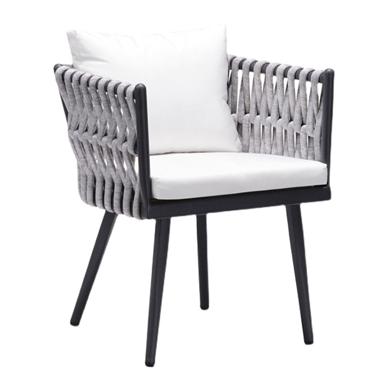 Boho 1/5/7 Pieces Metal Dining Set Stone Dining Table Set for Outdoor