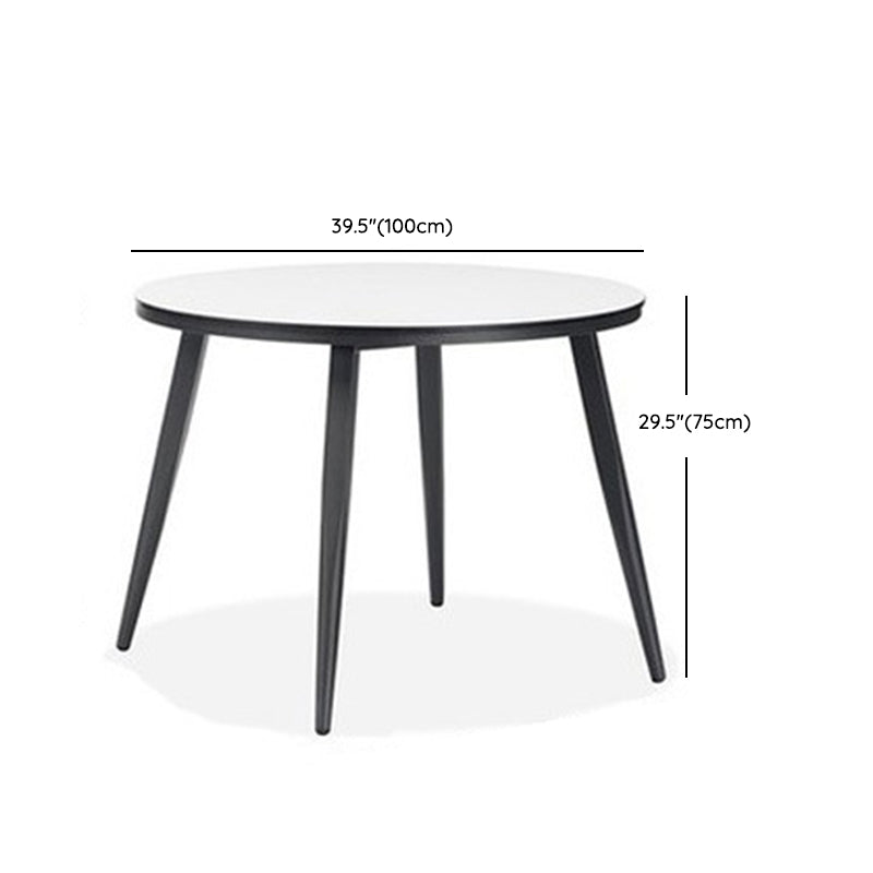 Boho 1/5/7 Pieces Metal Dining Set Stone Dining Table Set for Outdoor