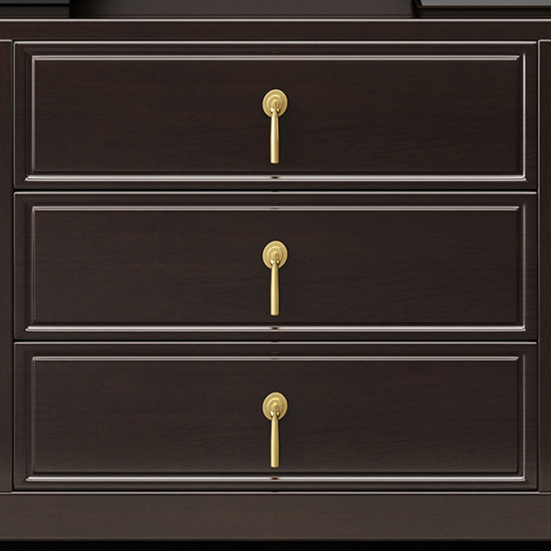 Modern Style Buffet Table Stone 34.7-inch Side Board with Cabinets and Drawers