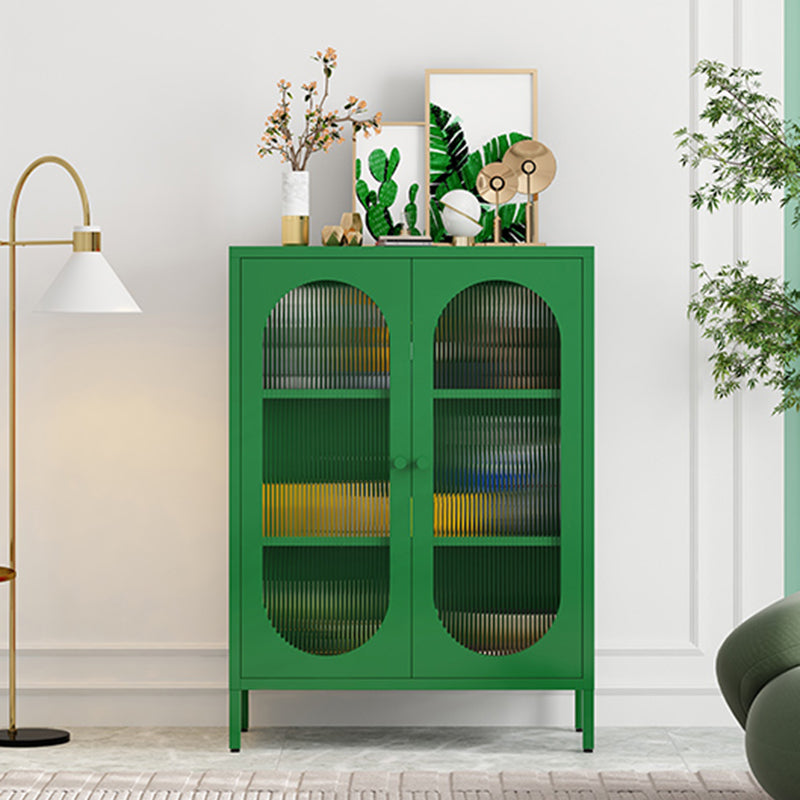 Glam Style Buffet Table Metal Buffet Sideboard with Cabinets