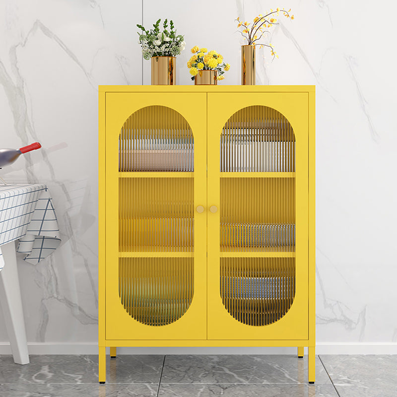 Glam Style Buffet Table Metal Buffet Sideboard with Cabinets