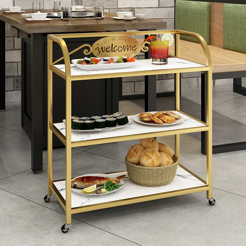 Modern Dining Room Prep Table 23.6"L Open Storage Prep Table