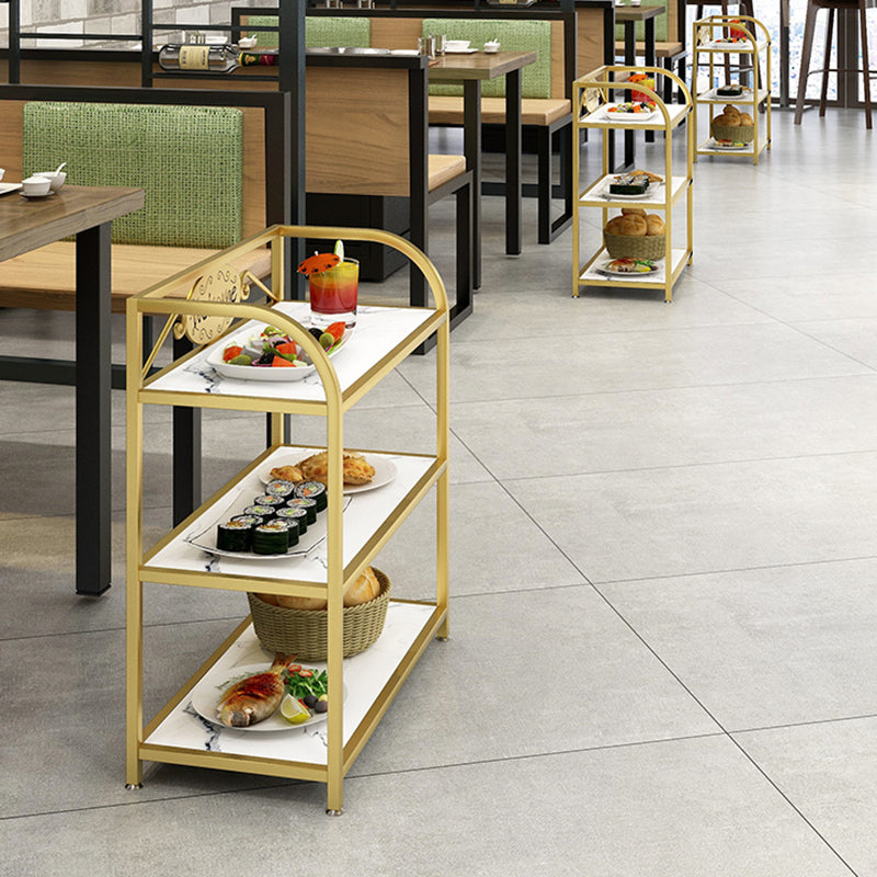 Modern Dining Room Prep Table 23.6"L Open Storage Prep Table