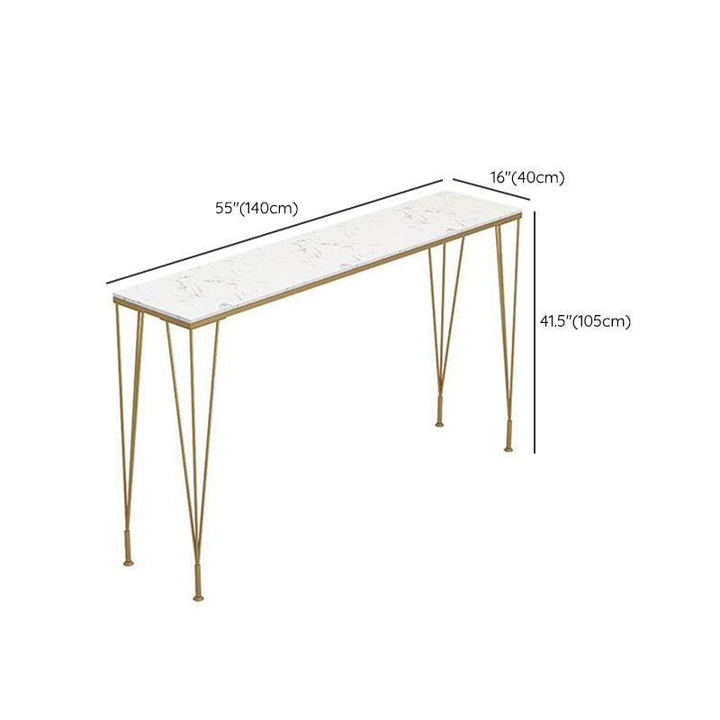 Glam Style Rectangle Bistro Set 1/7 Pieces Faux Marble Counter Set