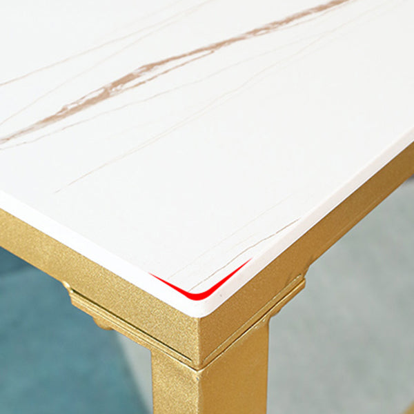 Glam Style Rectangle Bar Set 1/7 Pieces Stone Pub Dining Set for Dining Room