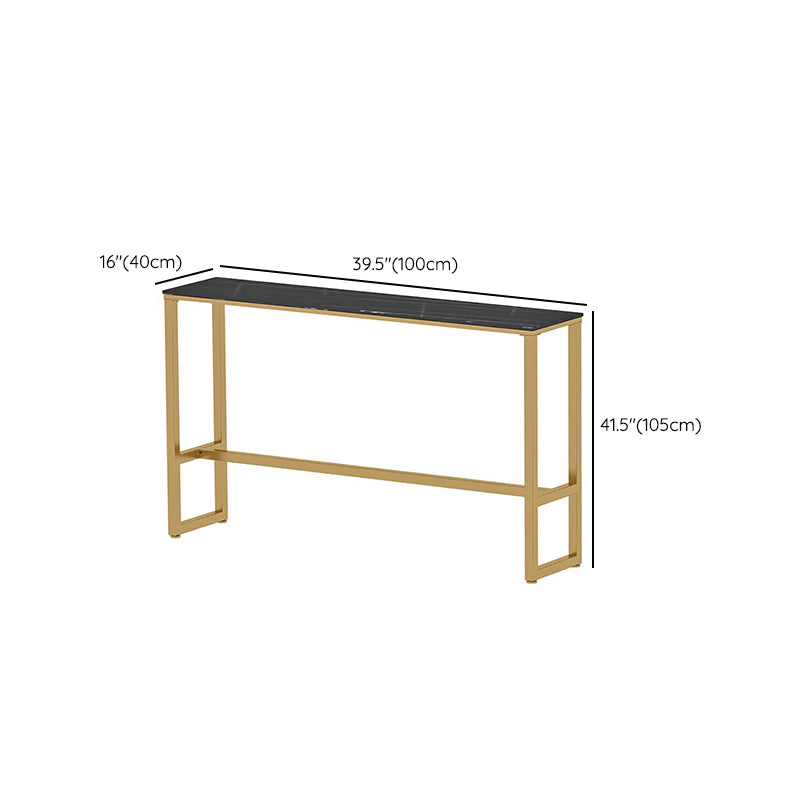 Glam Style Rectangle Bar Set 1/5 Pieces Stone Pub Dining Set for Indoor