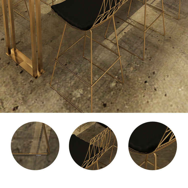 Glam Black Bar Table Set 1/2/7 Pieces Solid Wood Counter Table Set for Indoor