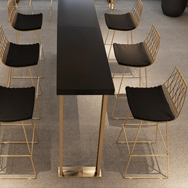 Glam Black Bar Table Set 1/2/7 Pieces Solid Wood Counter Table Set for Indoor