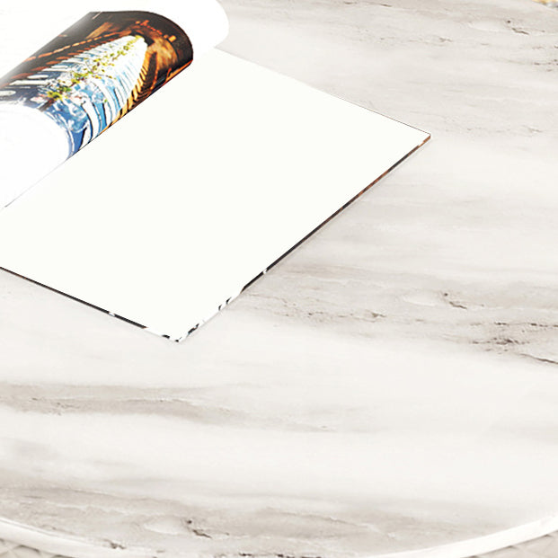 Modern Bar Table Set 1/4 Pieces Marble Counter Table with Upholstered Stools