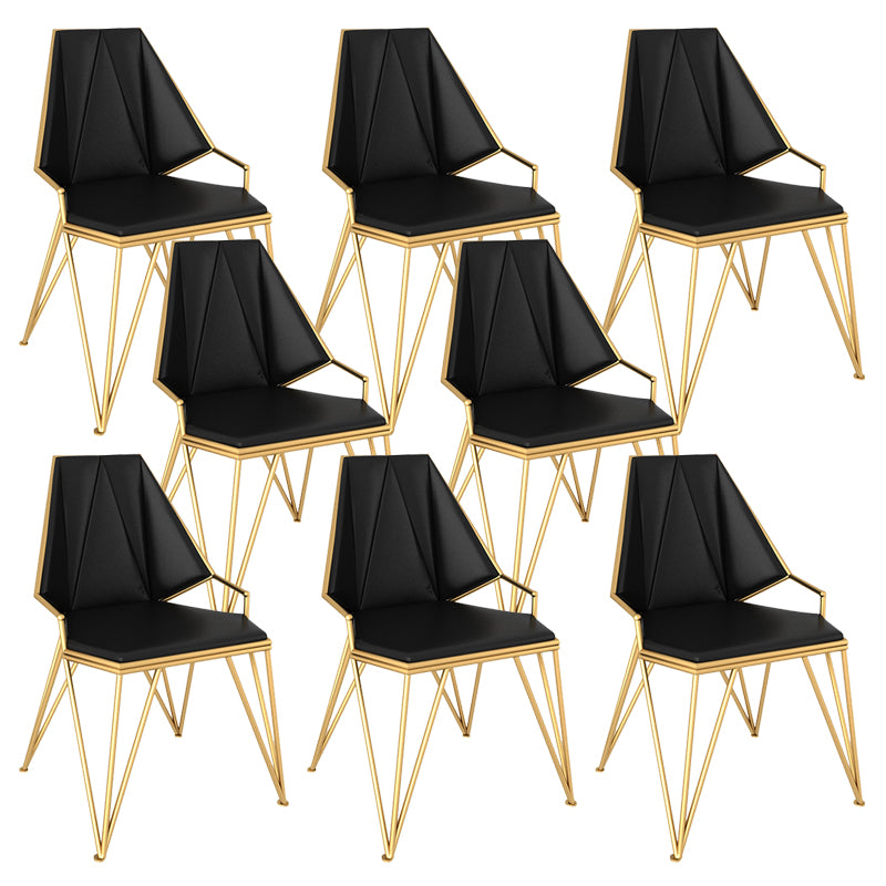 Contemporary Upholstered Dining Arm Chair Faux Leather Kitchen Dining Chair