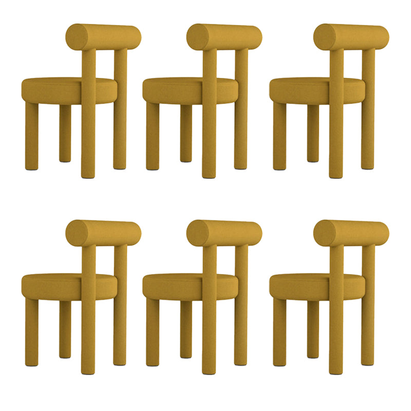 Upholstered Side Chair Open Back Dining Chair for Dining Room