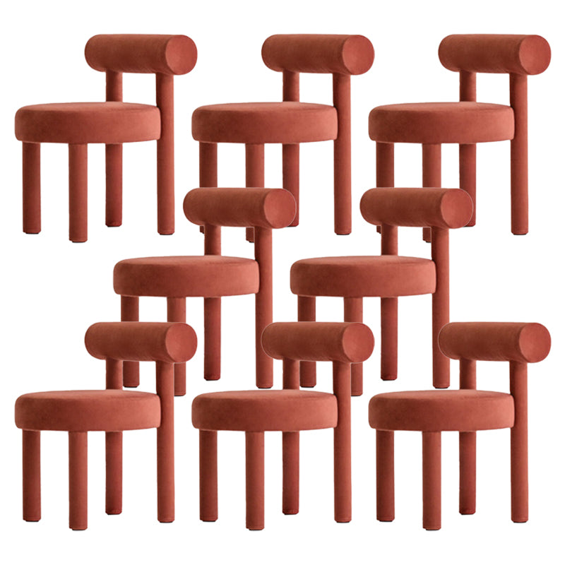 Upholstered Side Chair Open Back Dining Chair for Dining Room